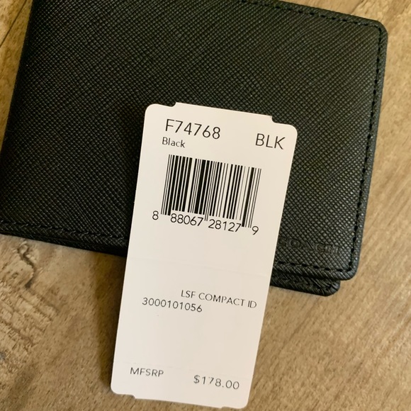 NWT Coach 3 In 1 Wallet Canvas Lexington Saffiano Compact ID Wallet sterling - Picture 8 of 8